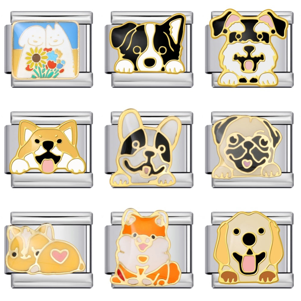 Dogs Italian Charm Links