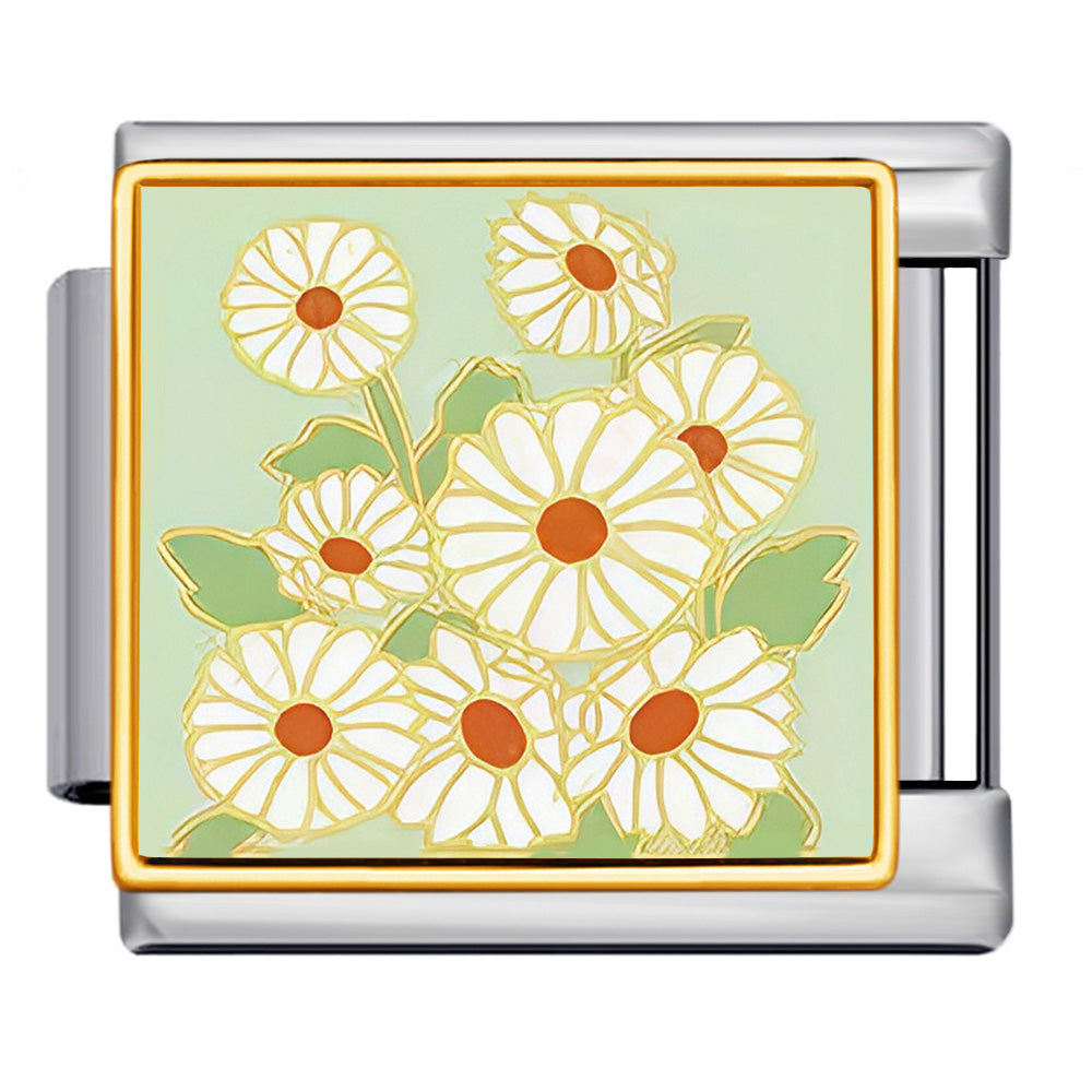 Flower Italian Charms Link