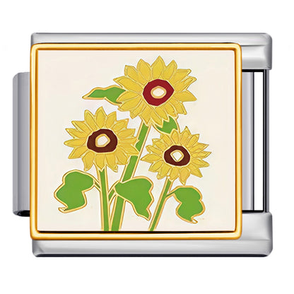 Flower Italian Charms Link