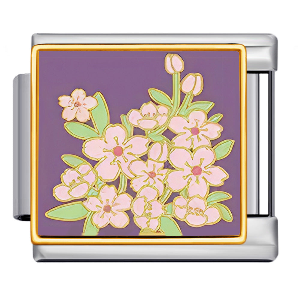 Flower Italian Charms Link