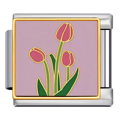 Flower Italian Charms Link
