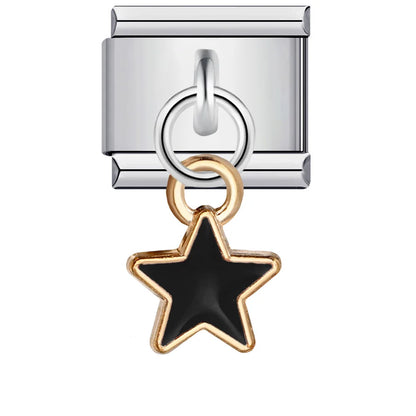 Flower Star Italian Charm Link 033