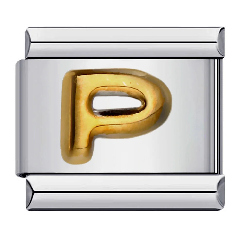 Gold Color 26 English Letters 064