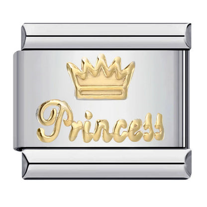 Crown Italian Charm Link 308