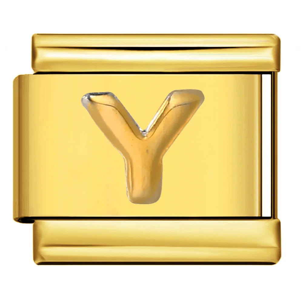 Gold Color 26 English Letters 336