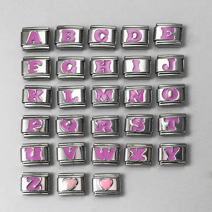 Pink Color 26 English Letters 018