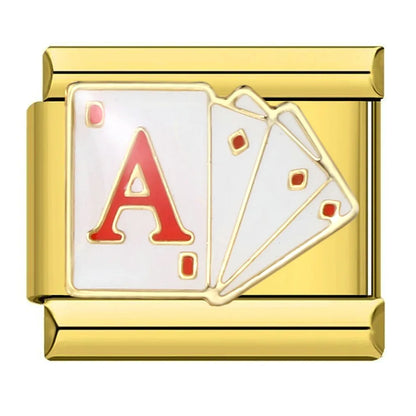 Gold Color Italian Charm Link 381