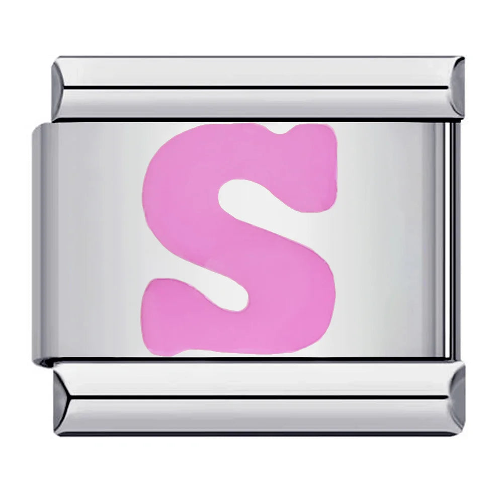 Pink 26 English Letters