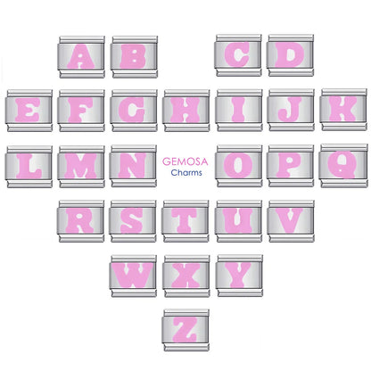 Pink 26 English Letters