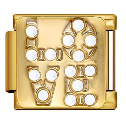 Gold Color Italian Charm Link 381