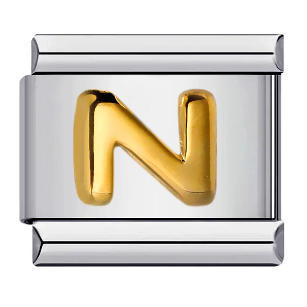 Gold Color 26 English Letters 064