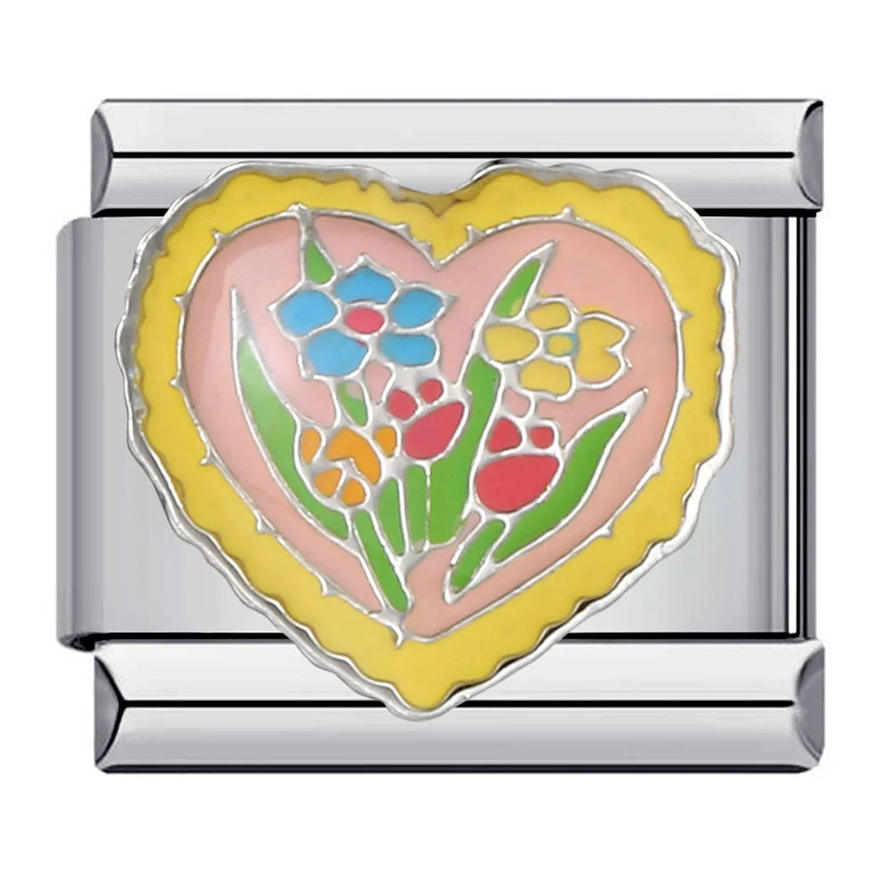 Heart Italian Charm Links 121