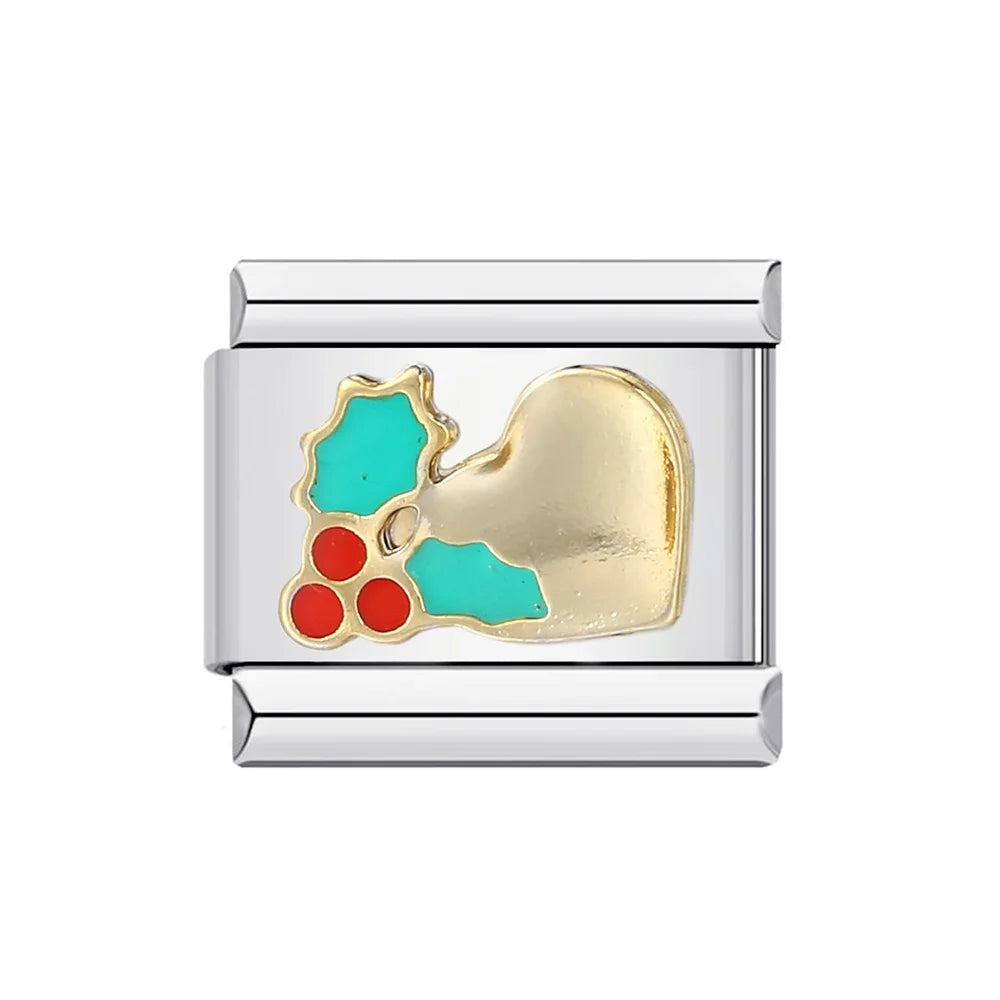 Heart Italian Charm Links 029