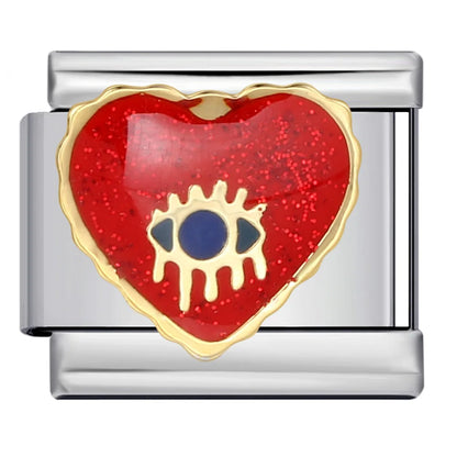 Red Italian Charm Links 394