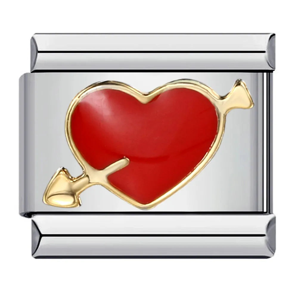 Heart Italian Charm Links 121