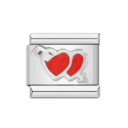Red Italian Charm Links 394