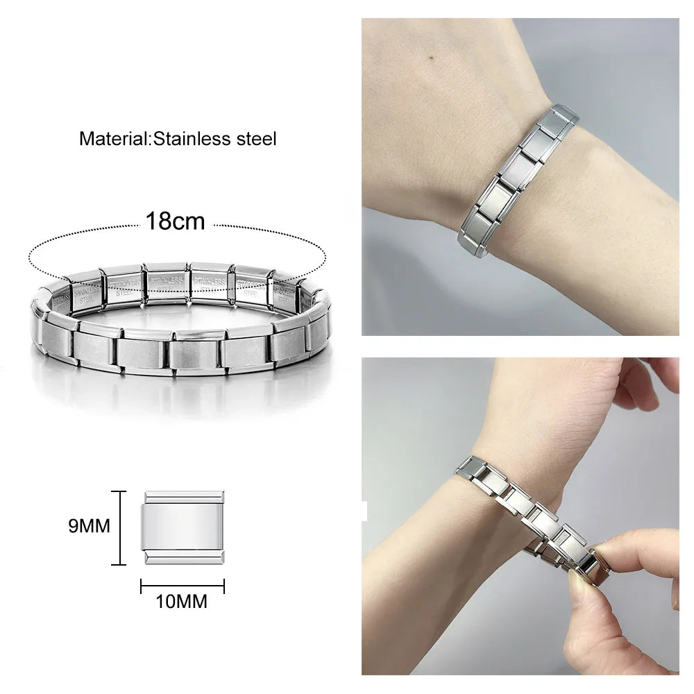 Laser Italian Charm Links 041