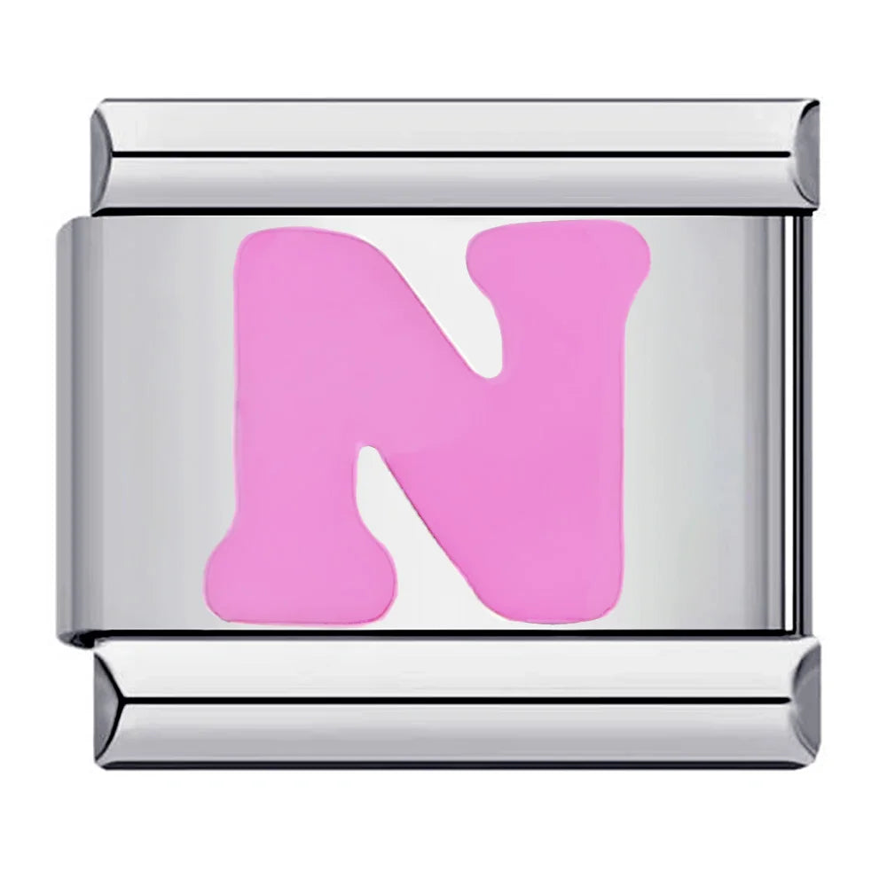 Pink Color 26 English Letters 018