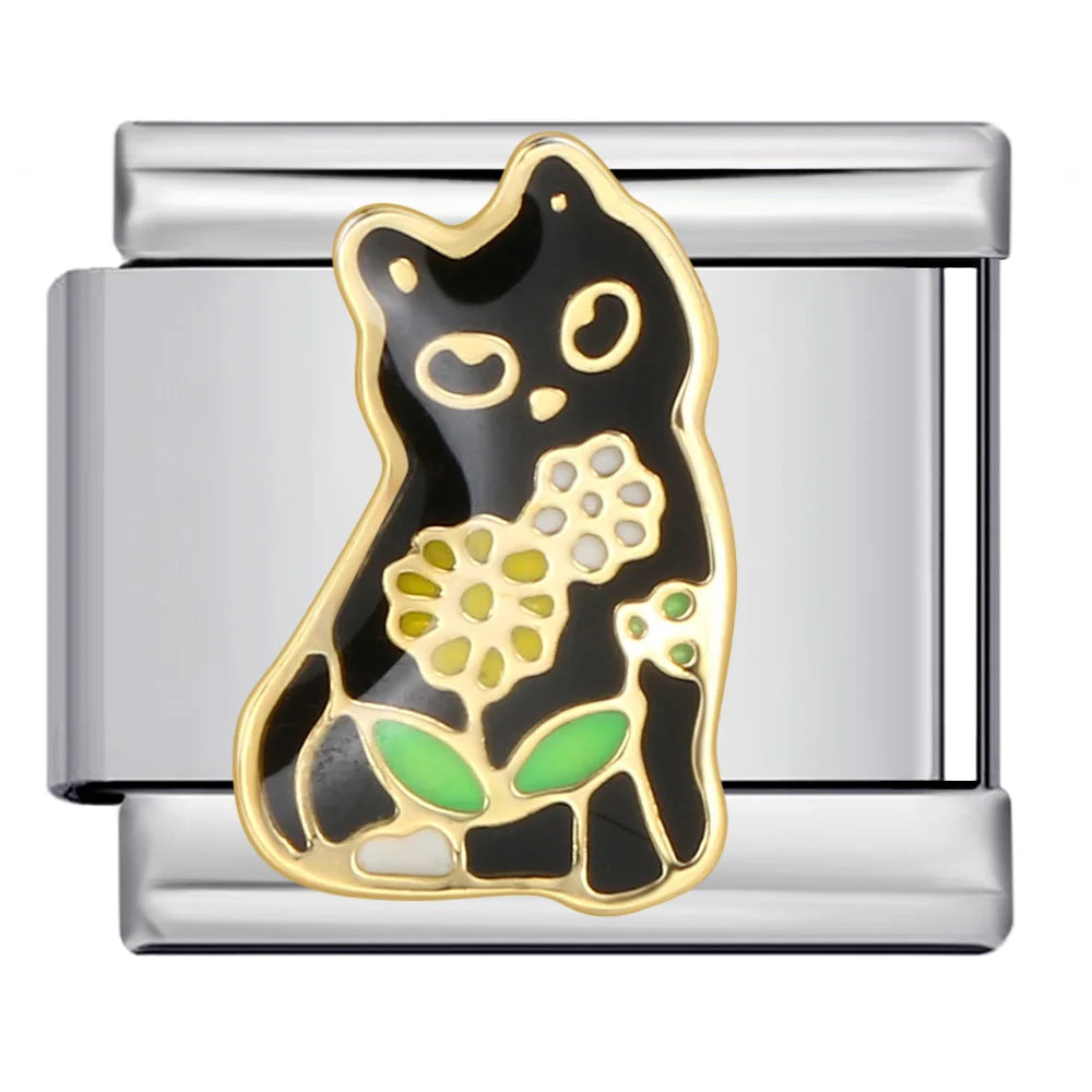 Cat Italian Charm Link 304