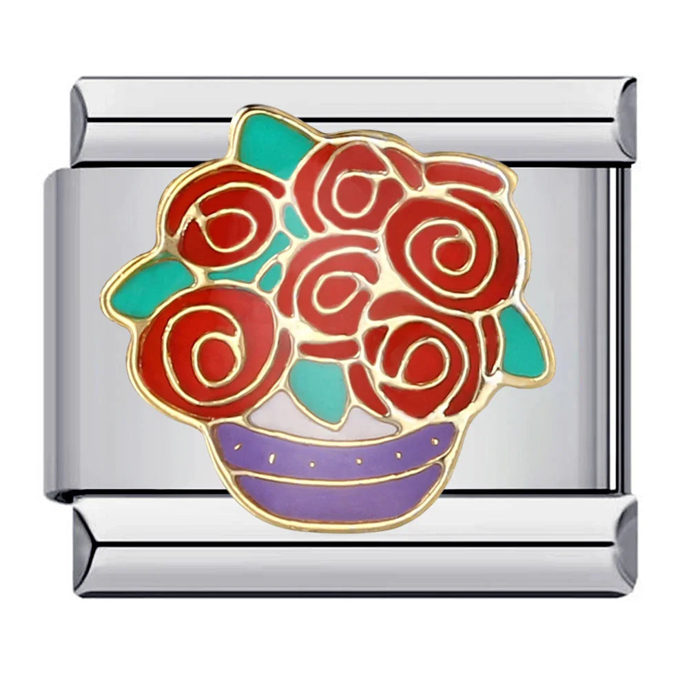 Flower Italian Charm Links 141