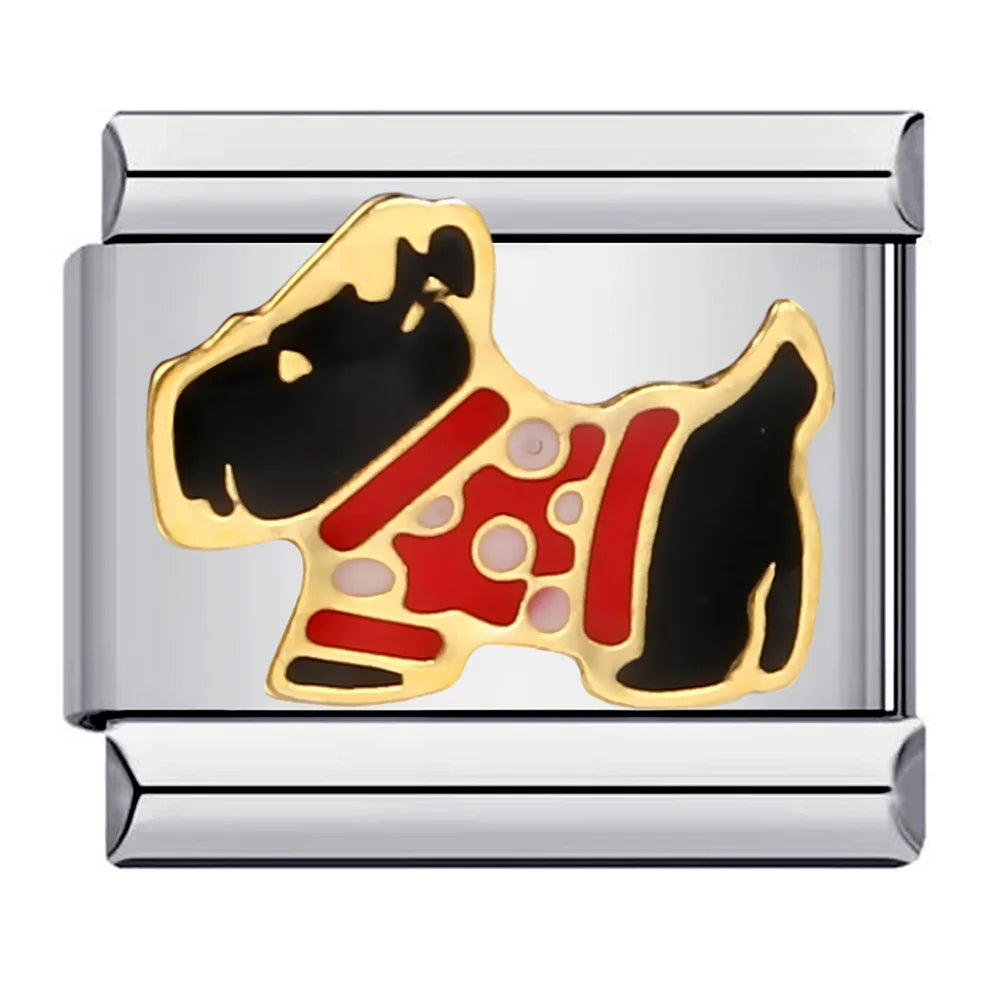 Dog Cat Italian Charm Link 167