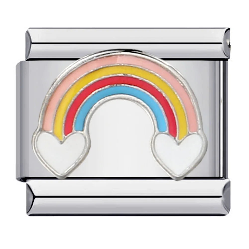 Rainbow Italian Charm Links 086