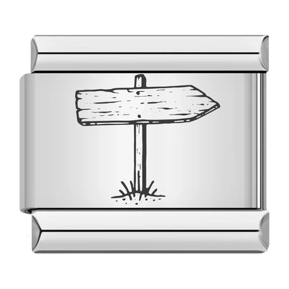 Laser Italian Charm links 039