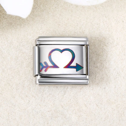 UV Laser Italian Charm Link 455