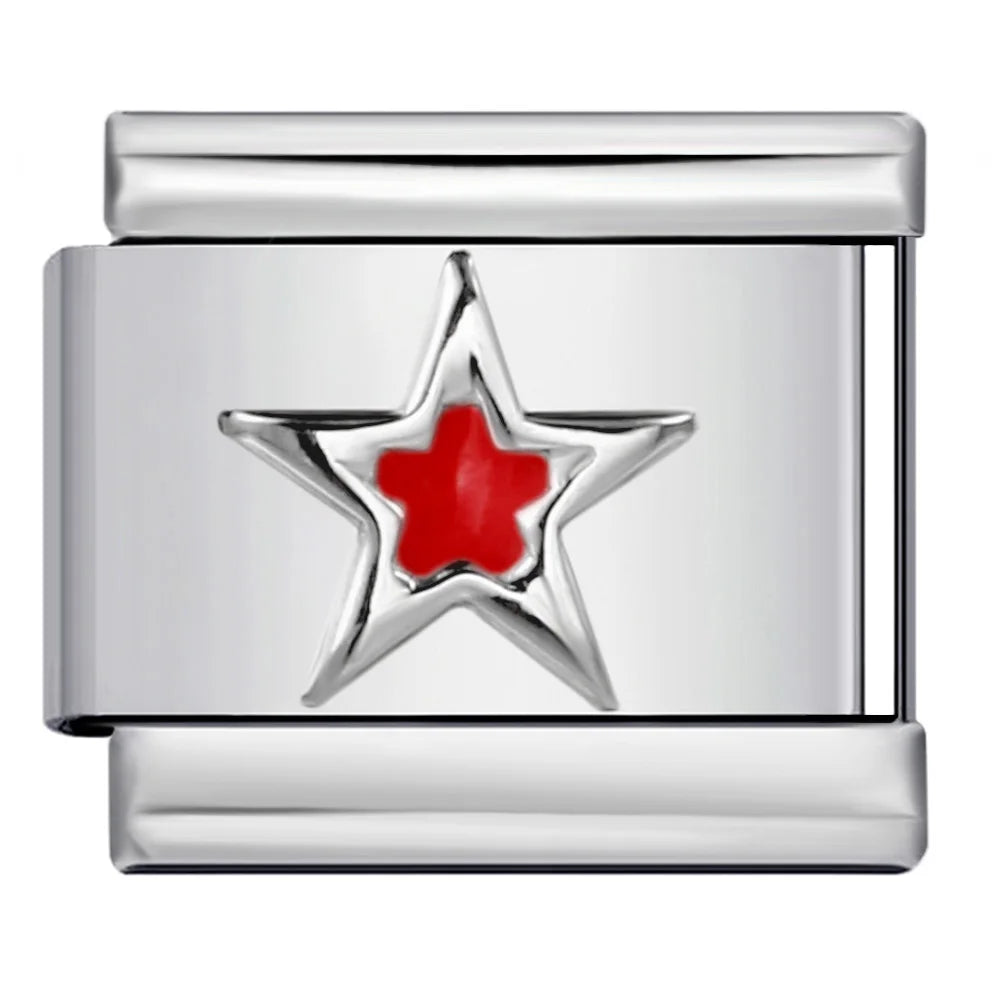 Red  0-9 Number Italian Charm 281
