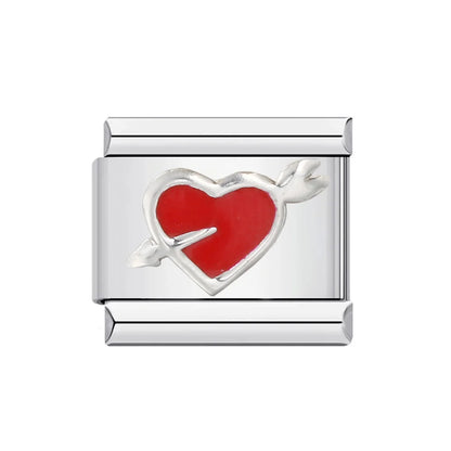 Heart Italian Charm Links 027