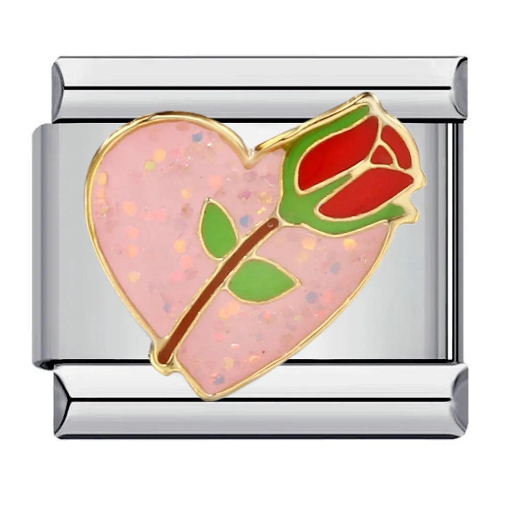 Heart Italian Charm Links 121