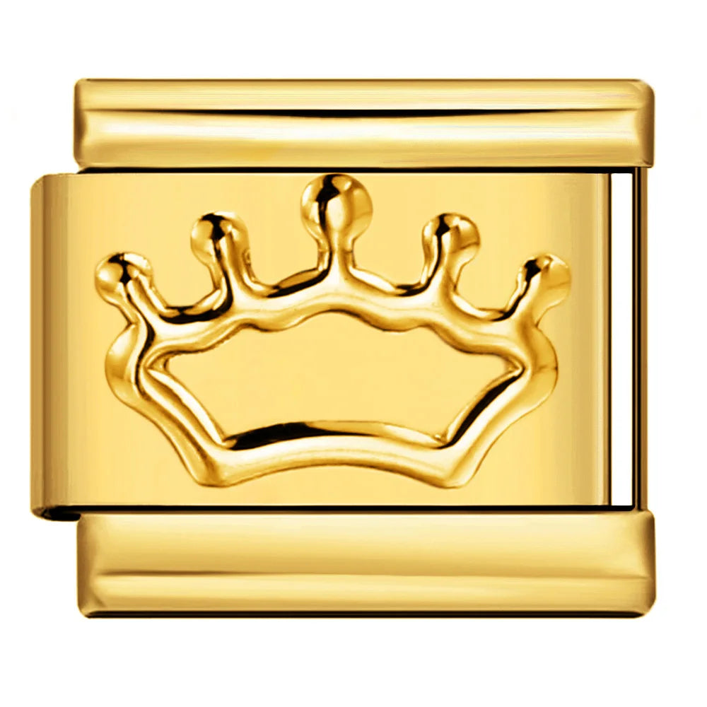 Crown Italian Charm Link 308
