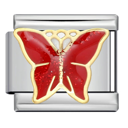 Red Italian Charm Links 394