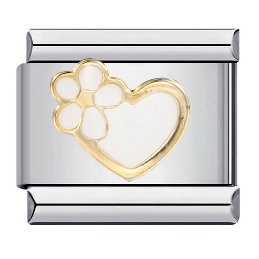 Heart Italian Charm Links 121