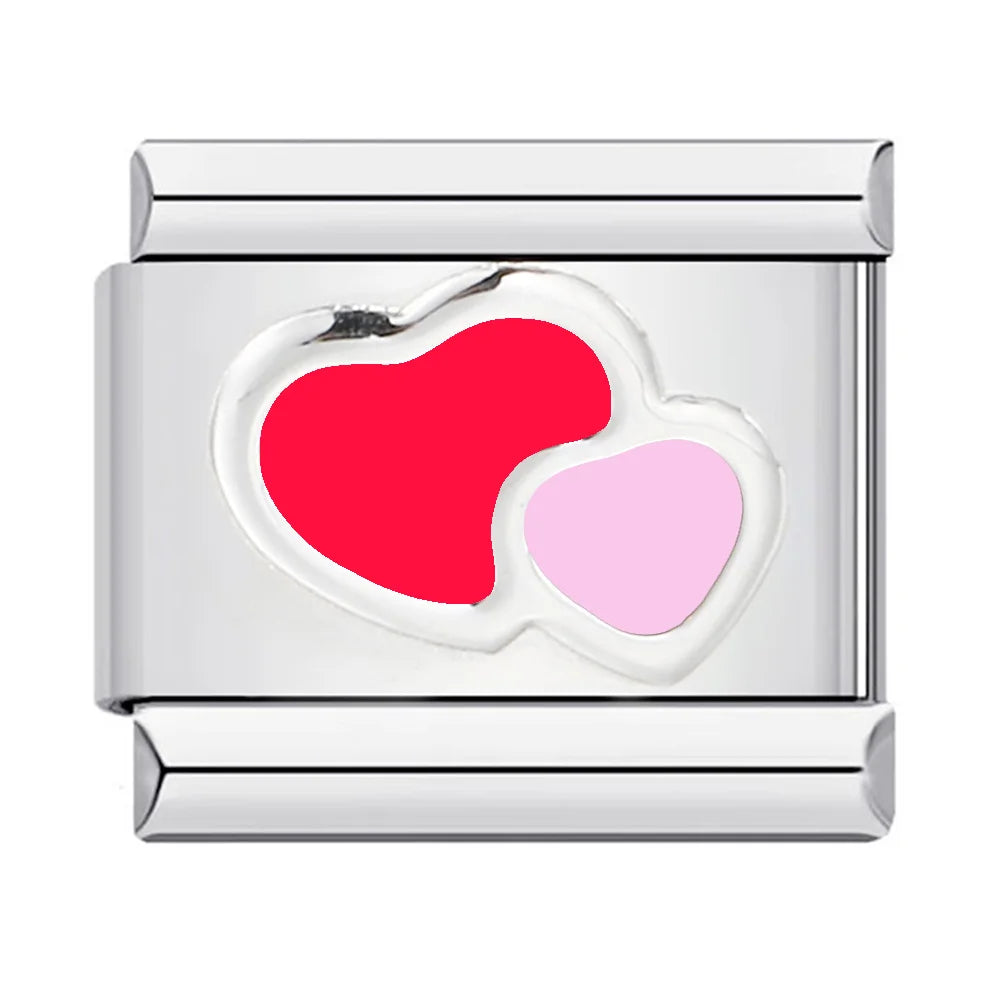 Heart Italian Charms Links 447