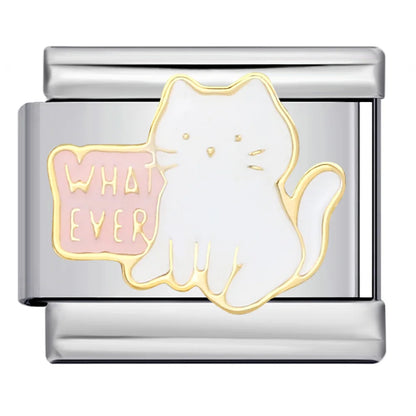 Cat Italian Charm Link 304