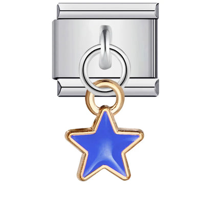 Flower Star Italian Charm Link 033