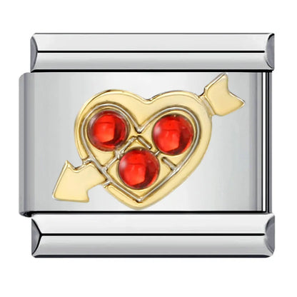 Heart Italian Charm Links 119