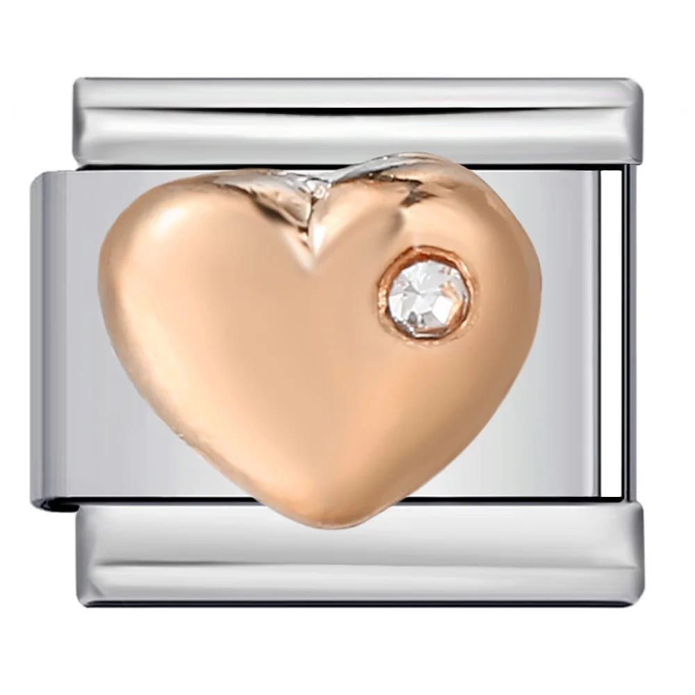 Heart Italian Charm Links 027