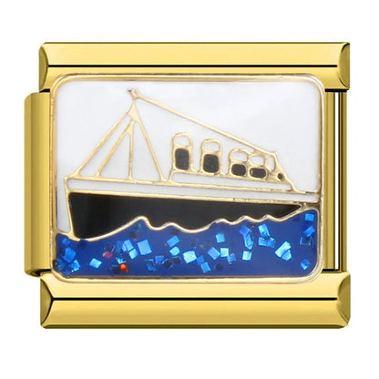 Gold Color Italian Charm Link 168
