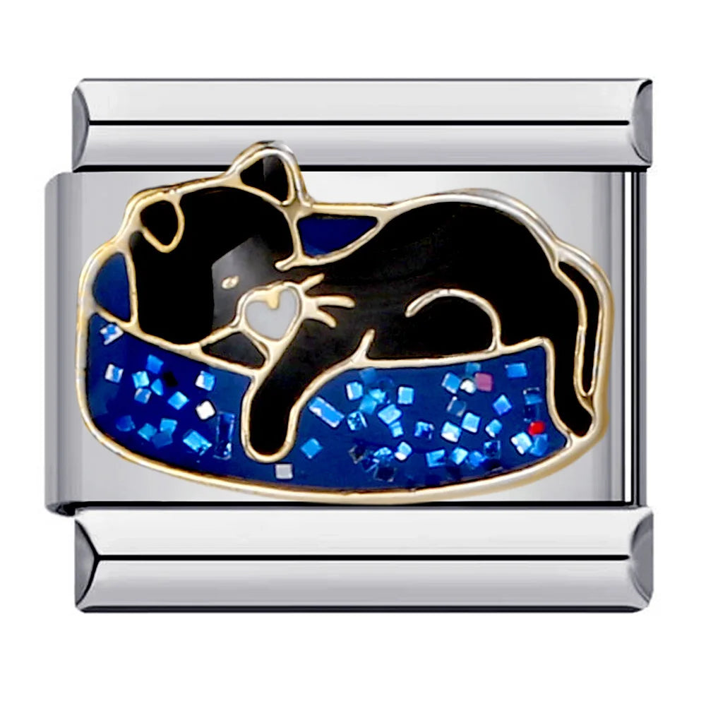 Cat Italian Charm Link 304