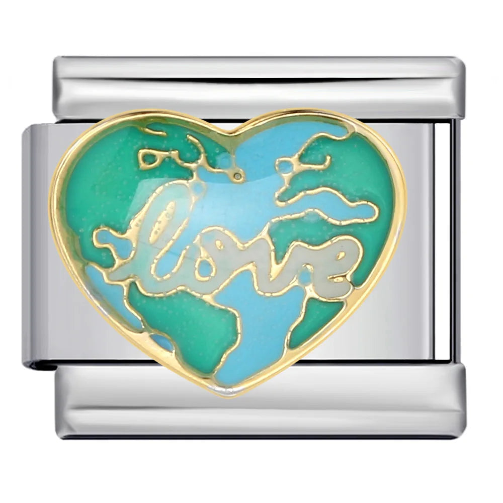 Heart Italian Charm Link 294