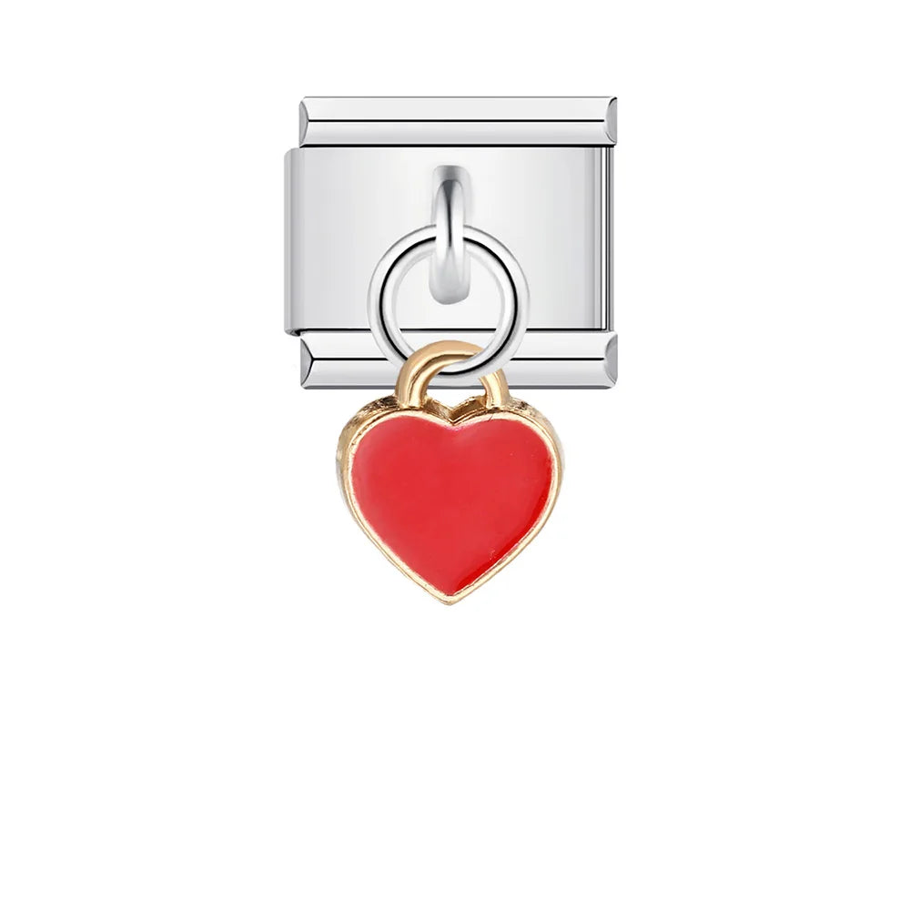 Heart Italian Charm Links 029