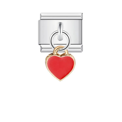 Heart Italian Charm Links 029