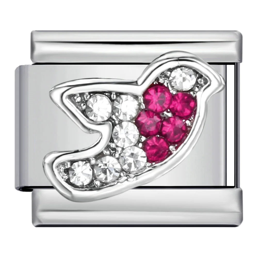 Zirconia Italian Charm Links 175