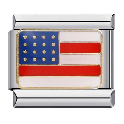 National Flag Italian Charm Links 068