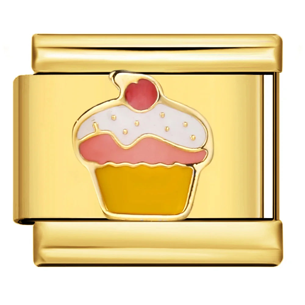 Gold Color Italian Charm Link 176