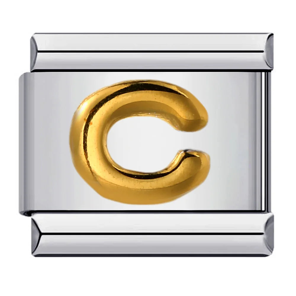 Gold Color 26 English Letters 064