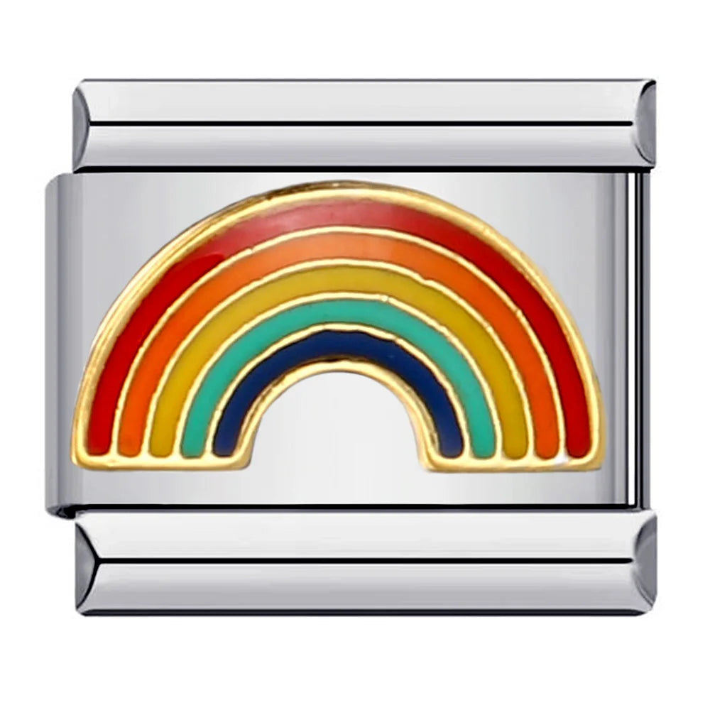 Rainbow Italian Charm Links 086