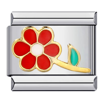 Flower Italian Charm Link 332